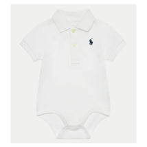Ralph Lauren Baby - Short-Sleeve Basic Mesh Polo Bodysuit, White Image 1