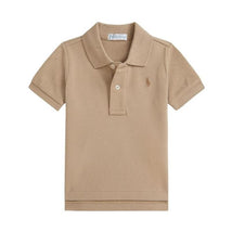 Ralph Lauren Baby - Short-Sleeve Basic Mesh Polo, Solid Khaki Image 1