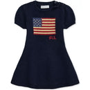 Ralph Lauren Baby - Short-Sleeve Combed Cotton Flag Sweater Dress Image 1