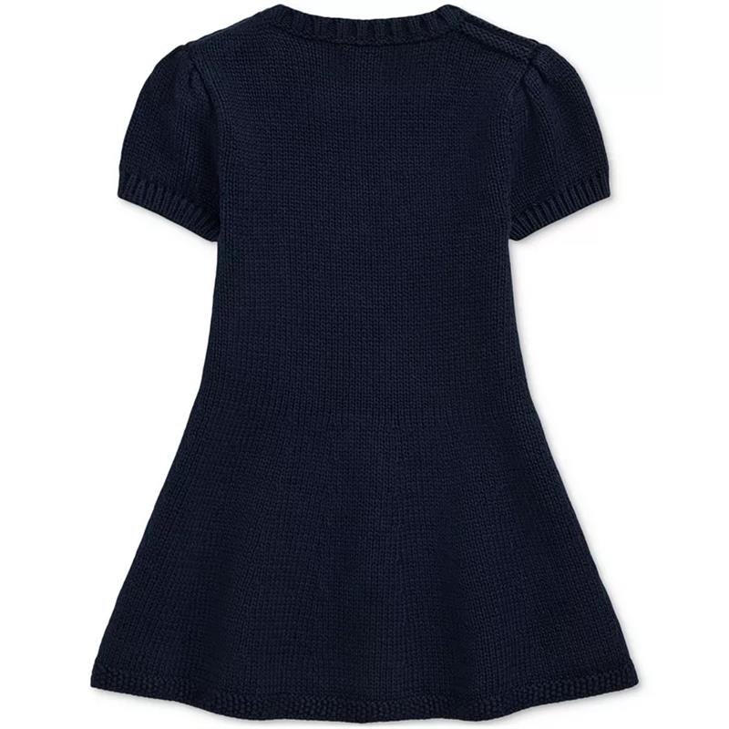Ralph Lauren Baby - Short-Sleeve Combed Cotton Flag Sweater Dress Image 2