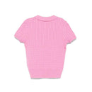 Ralph Lauren Baby - Short-Sleeve Combed Cotton Mini Cable Knit Polo, Pink/Green Image 2