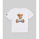 Ralph Lauren Baby - Short-Sleeve Cotton Knit Bear Graphic T-Shirt, White Image 1