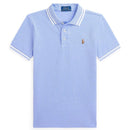 Ralph Lauren Baby Short-Sleeve Cotton Oxford Mesh Polo, Solid Harbor Island Blue/White Image 1