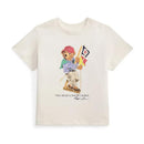 Ralph Lauren Baby Short-Sleeve Jersey Knit Novelty Sailing Bear Crew Neck Graphic T-Shirt, Deckwash White Image 1