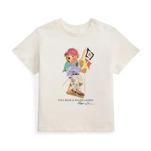 Ralph Lauren Baby Short-Sleeve Jersey Knit Novelty Sailing Bear Crew Neck Graphic T-Shirt, Deckwash White Image 1