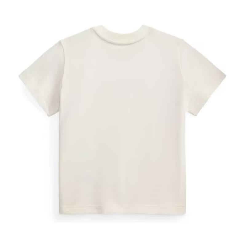 Ralph Lauren Baby Short-Sleeve Jersey Knit Novelty Sailing Bear Crew Neck Graphic T-Shirt, Deckwash White Image 2