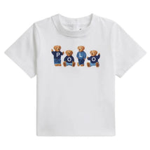 Ralph Lauren Baby Short-Sleeve Jersey Knit Polo Bear Graphic T-Shirt, White Image 1