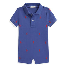 Ralph Lauren Baby Short-Sleeve Mesh Shortall All Over Pony, Liberty Image 1