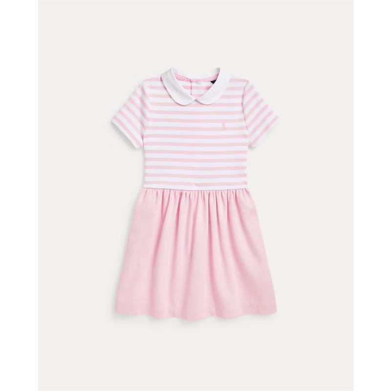 Ralph Lauren Baby - Short-Sleeve Ponte Roma Peter Pan Collar Striped S Ralph Lauren Baby - Short-Sleeve Ponte Roma Peter Pan Collar Striped S