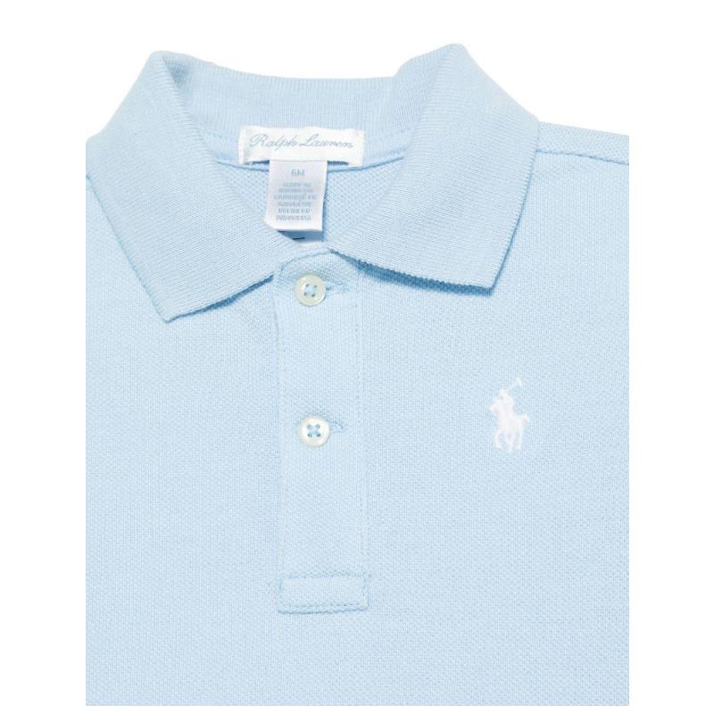 Ralph Lauren Baby Short Sleeve Solid Mesh Office Blue Image 3