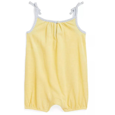 Ralph Lauren Baby - Sleeveless Oxford Mesh Tank Bubble Shortall, Yellow Image 2