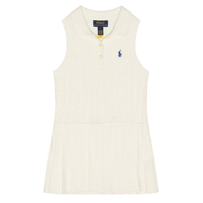 Ralph Lauren Baby Sleevleshort Sleeve Cotton Mini Cable Collared Dreshort Sleeve, Deckwash White Image 1