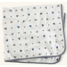 Ralph Lauren Bear-Print Cotton Blanket, French Navy Image 1