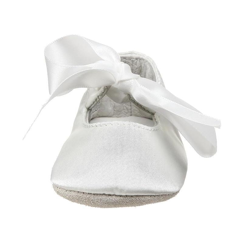Ralph Lauren Layette Briley Ballet Crib Shoe,White Satin Image 3