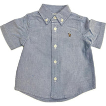 Ralph Lauren - Short-Sleeve Oxford Sport Shirt - Solid 6M Blue Image 1