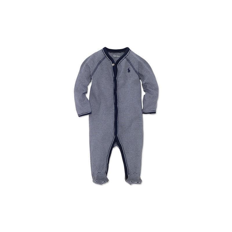 Ralph Lauren Striped Cotton Coverall, French Navy Image 1