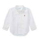 Ralph Lauren - The Iconic Baby Oxford Long Sleeve Shirt, 18M, White Image 1