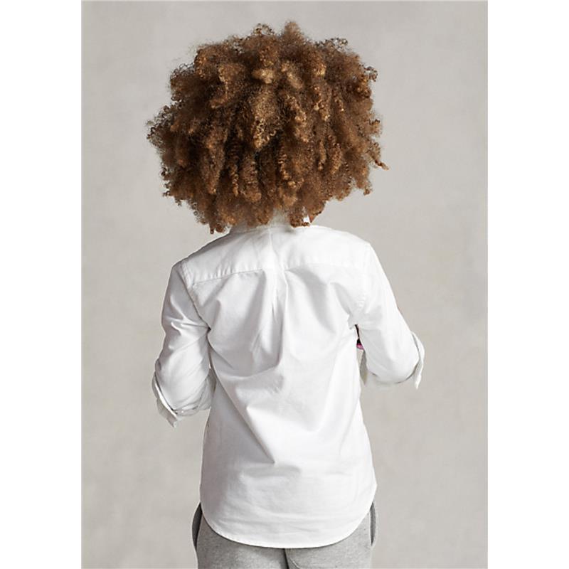 Ralph Lauren - The Iconic Baby Oxford Long Sleeve Shirt, 18M, White Image 3