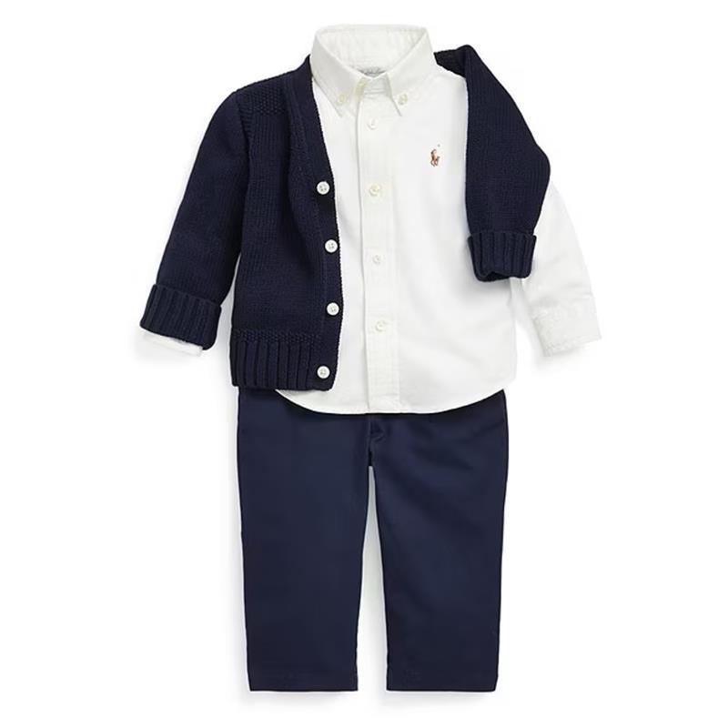 Ralph Lauren - The Iconic Baby Oxford Long Sleeve Shirt, 18M, White Image 4