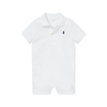 Polo Ralph Lauren Baby - Short-Sleeve Polo Interlock Shortall, White Image 1