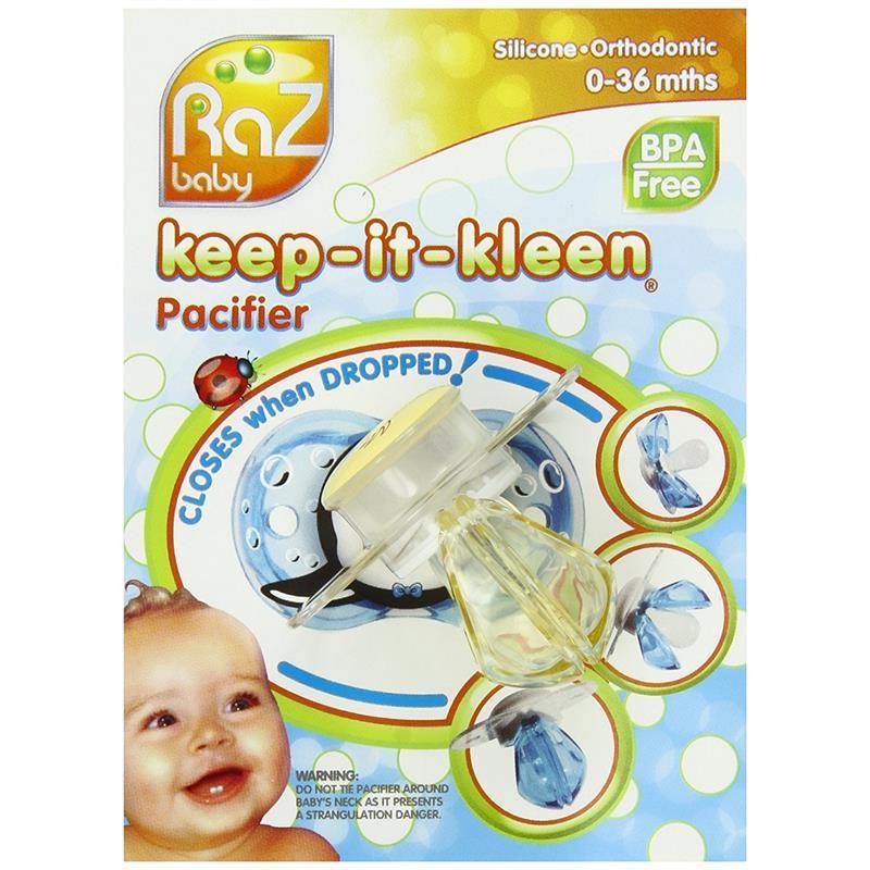 RaZbaby Keep-it-Kleen Pacifier, 0-36 Months, Colors May Vary, 1-pack Image 8