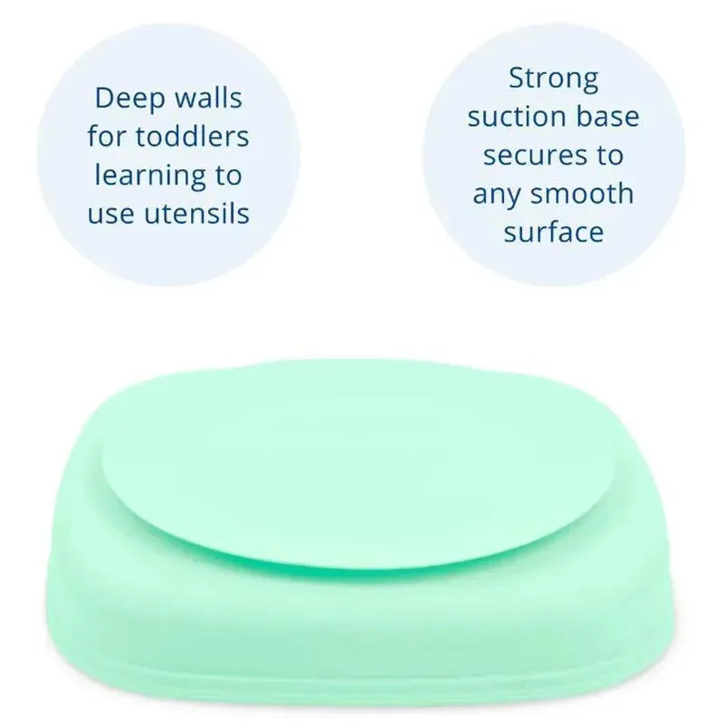 Re Play - Silicone Suction Divided Plate, Mint Image 3