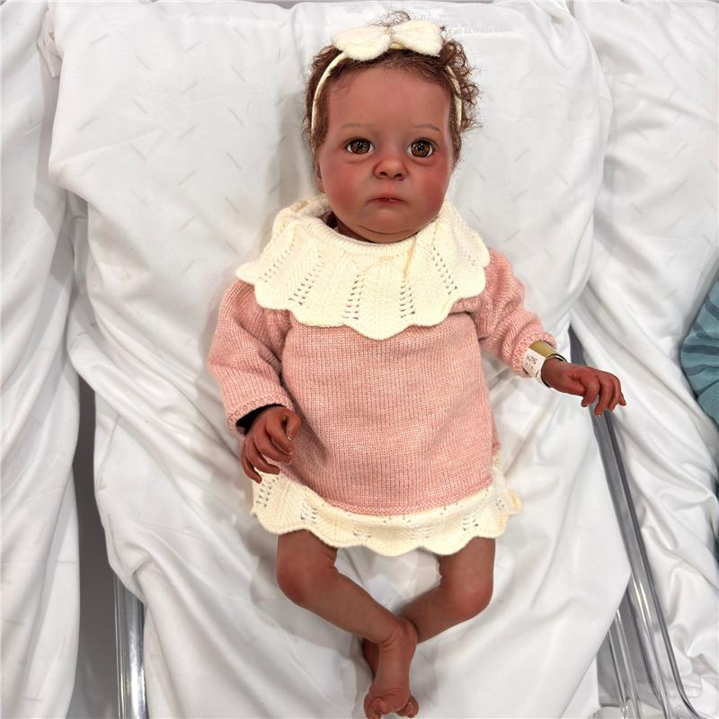 Reborn Baby Doll - African American Vinyl, Gael Image 2