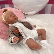 Reborn Baby Doll - Mini White Vinyl & Rooted Hair Image 2