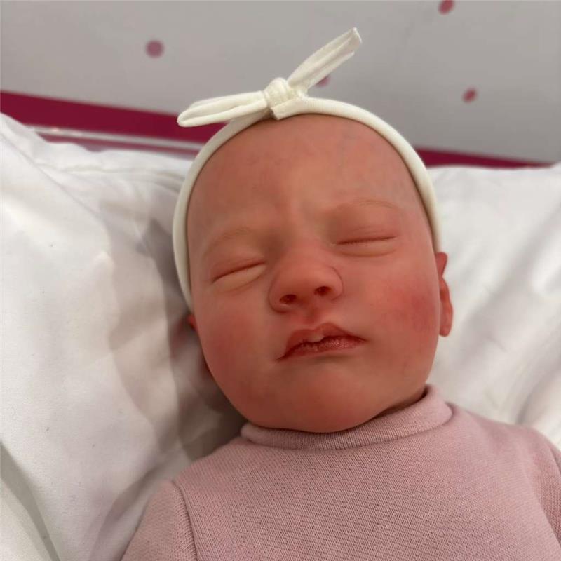 Reborn Baby Doll - White Vinyl, Ashley Asleep Image 3
