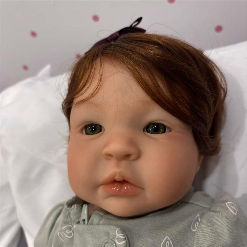 Reborn Baby Doll - White Vinyl & Auburn Hair, Shyann Image 2