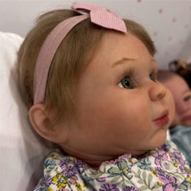 Reborn Baby Doll - White Vinyl & Honey Hair, Shyann Image 1