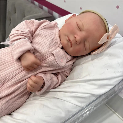 Reborn Baby Doll - White Vinyl, Jennie Asleep 2 Image 1