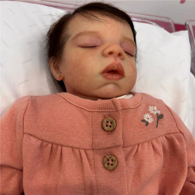 Reborn Baby Doll - White Vinyl, Megan Sleeping Image 3