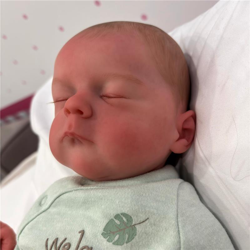Reborn Baby Doll - White Vinyl, Michael Asleep Image 3