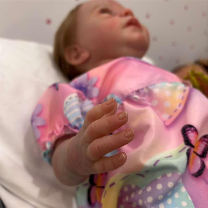 Reborn Baby Doll - White Vinyl, Mika Image 4