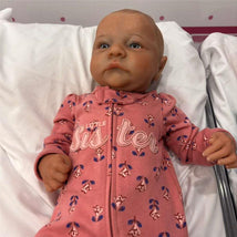 Reborn Baby Doll - White Vinyl & Open Blue Eyes, Levi Image 2