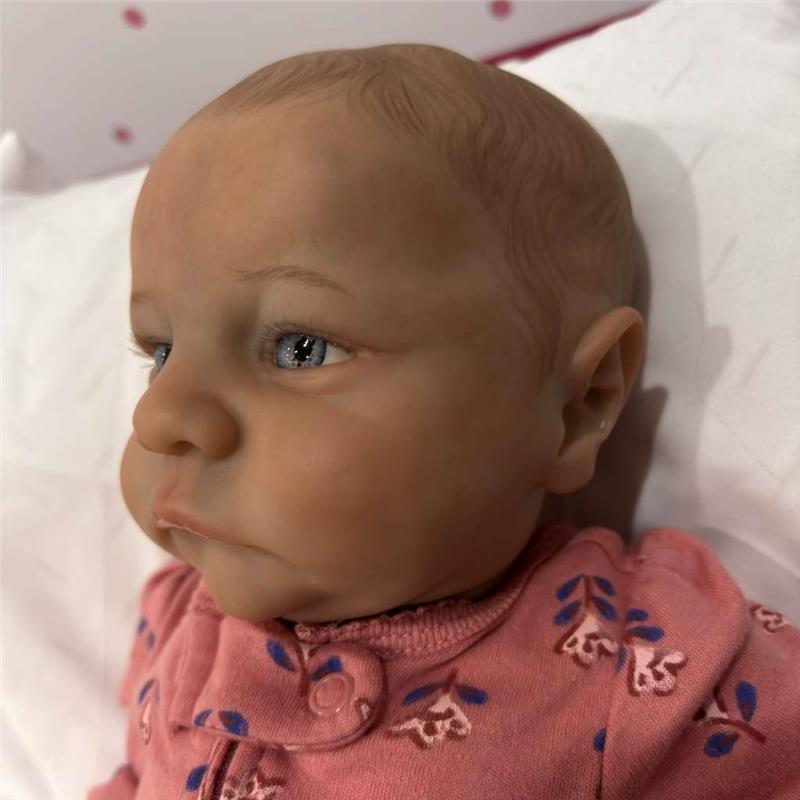 Reborn Baby Doll - White Vinyl & Open Blue Eyes, Levi Image 4