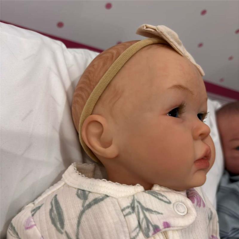 Reborn Baby Doll - White Vinyl & Open Blue Eyes, Mya Image 3