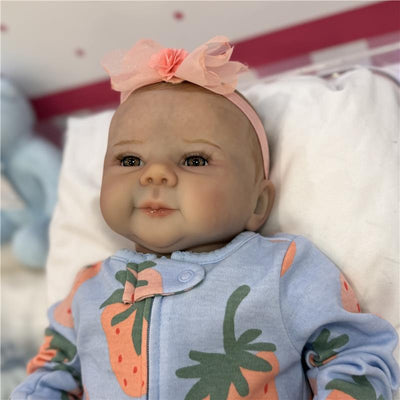 Reborn Baby Doll - White Vinyl & Painted Hair, Poly Image 1
