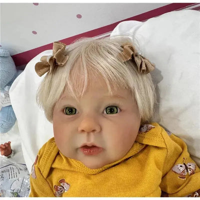 Reborn Baby Doll - White Vinyl, Raven Image 1