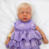 Reborn Baby Doll - White Vinyl & Rooted Blonde Hair, Mini Image 1