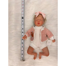 Reborn Baby Doll - White Vinyl & Rooted Blonde Hair, Mini Image 2