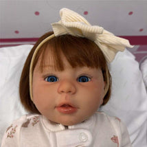Reborn Baby Doll - White Vinyl & Rooted Hair Auburn, Kylin Image 1
