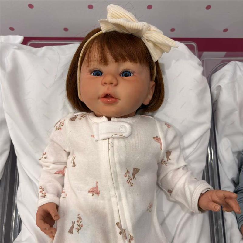 Reborn Baby Doll - White Vinyl & Rooted Hair Auburn, Kylin Image 4