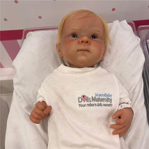 Reborn Baby Doll - White Vinyl Rooted Hair & Blue Eyes, Bettie Image 2