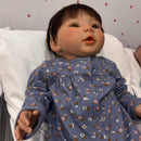 Reborn Baby Doll - White Vinyl & Rooted Hair Brown Hair, Kylin Image 5