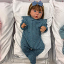 Reborn Baby Doll - White Vinyl & Rooted Hair Brown, Kylin Image 4