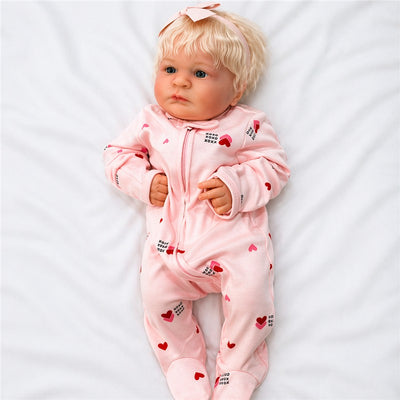 Reborn Baby Doll - White Vinyl, Tiara Image 1