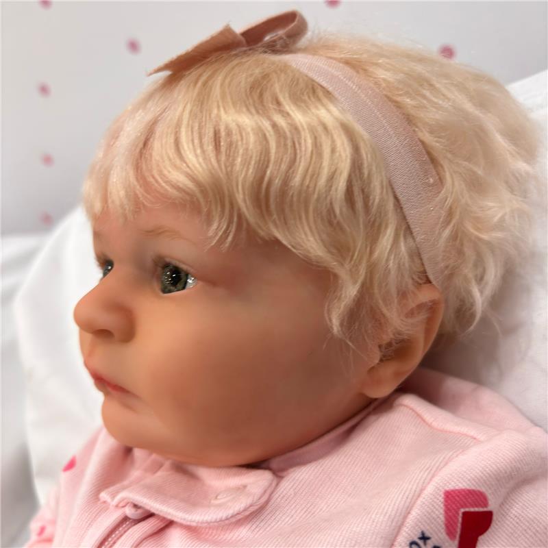 Reborn Baby Doll - White Vinyl, Tiara Image 3