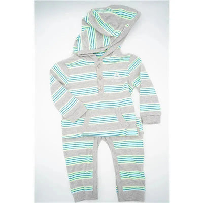 Reebok Layette Coverall/Creeper/Hat/Bib 4Pc Set Blue Danube 6/9M Image 2